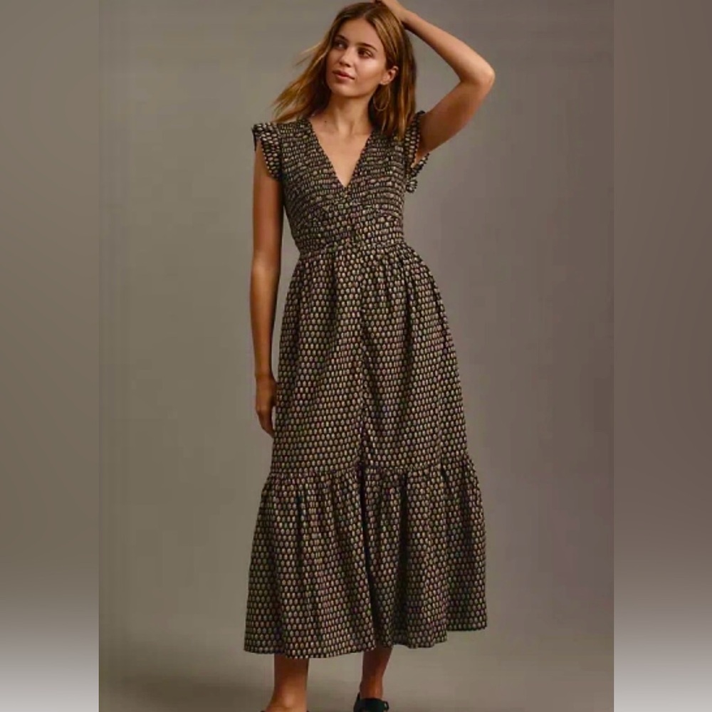 Anthropologie Peregrine Midi Dressc